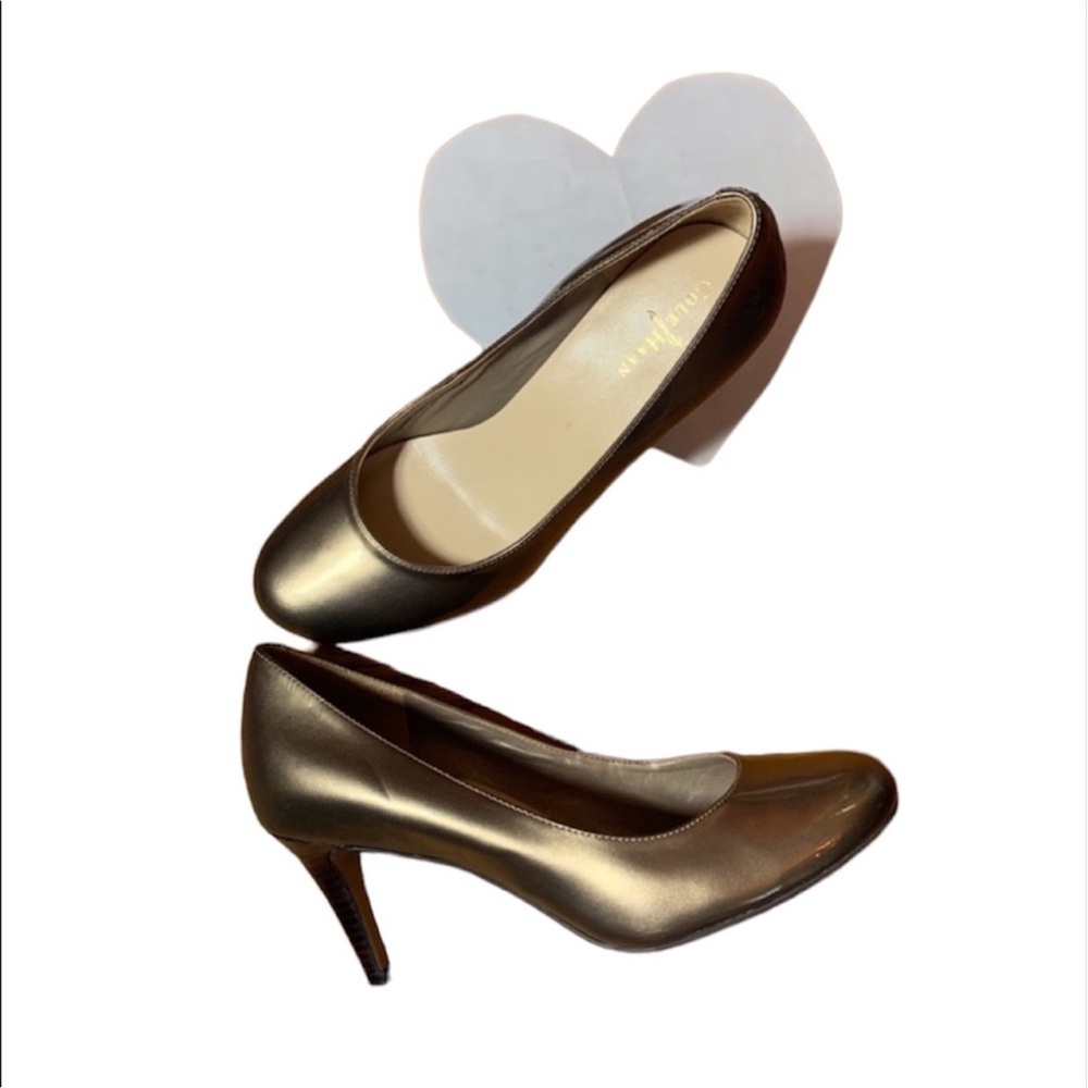 Cole Haan x Nike Air metallic bronze colored heels